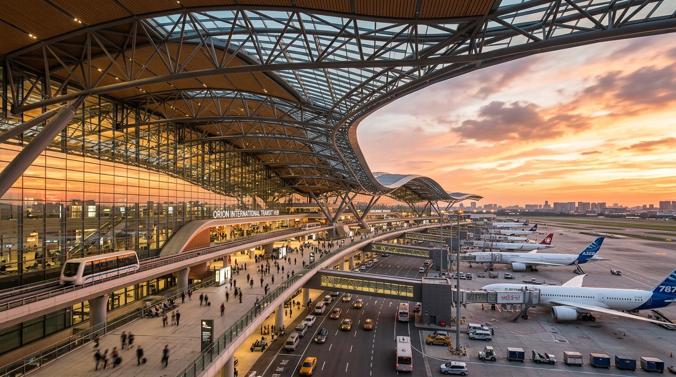 Orion International Transit Hub steel canopy